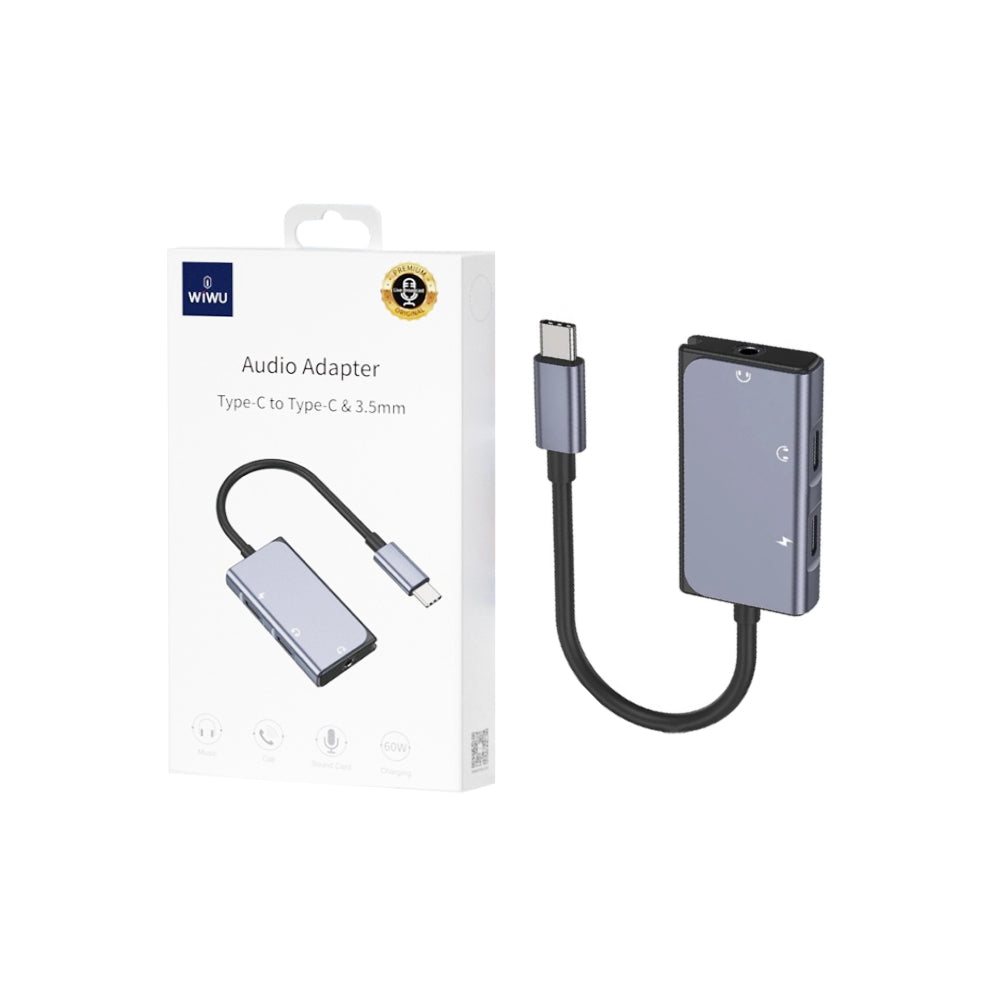 Wiwu LT02 Pro Type-C To Type-C, Audio Adapter