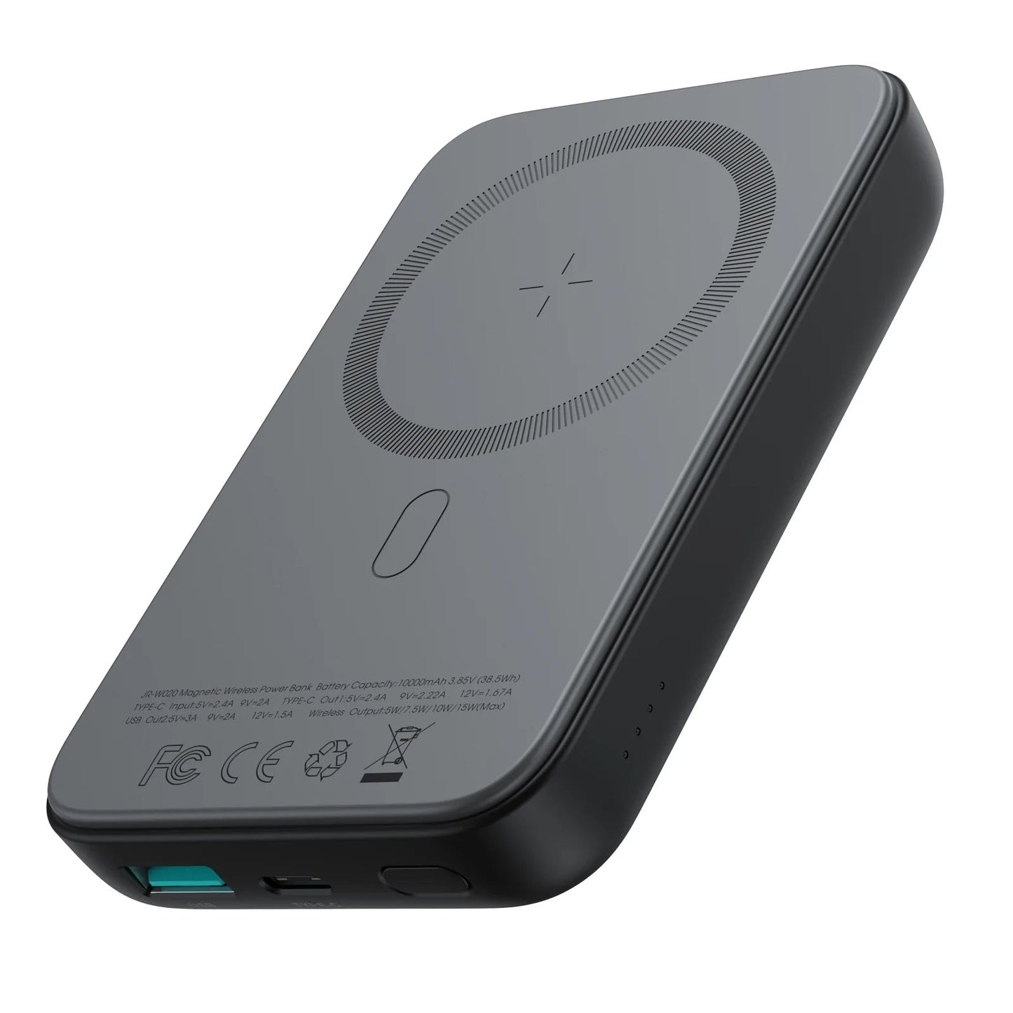 JOYROOM JR-W020 20w Wireless Power Bank 10000mah Black & white