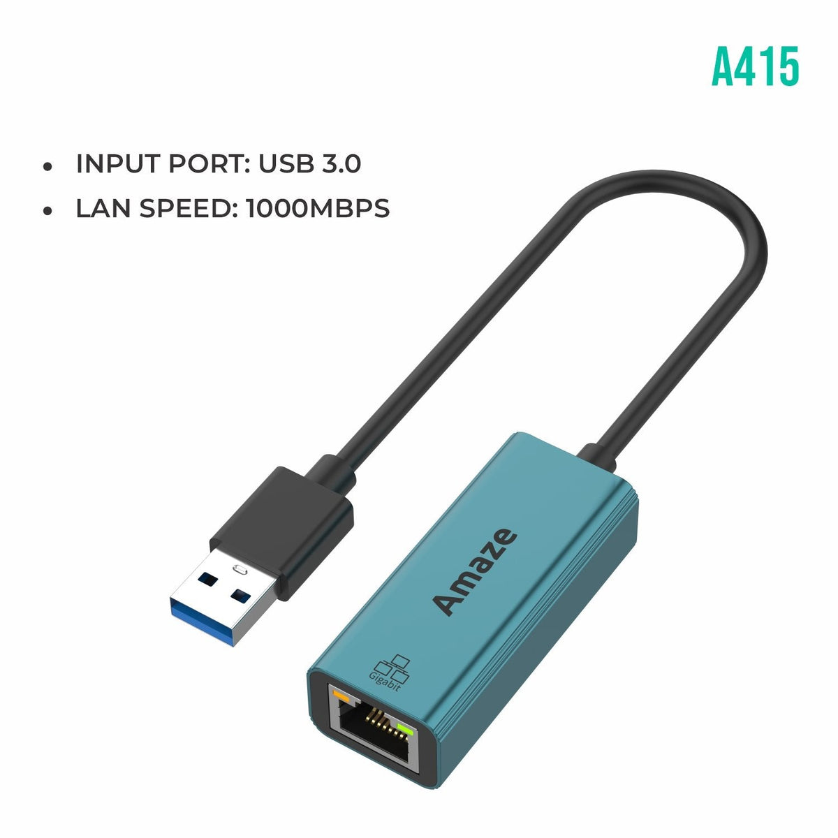 AMAZE USB 3.0 TO GIGABIT ETHERNET ADAPTER A415
