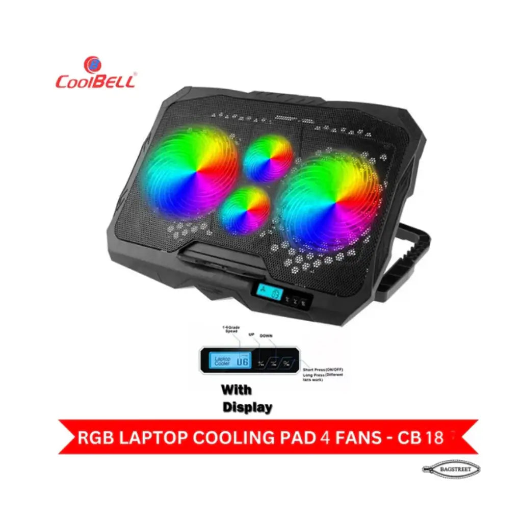 Coolbell Cooling Pad CB 18 For 14-17 inch Laptop Wiith display