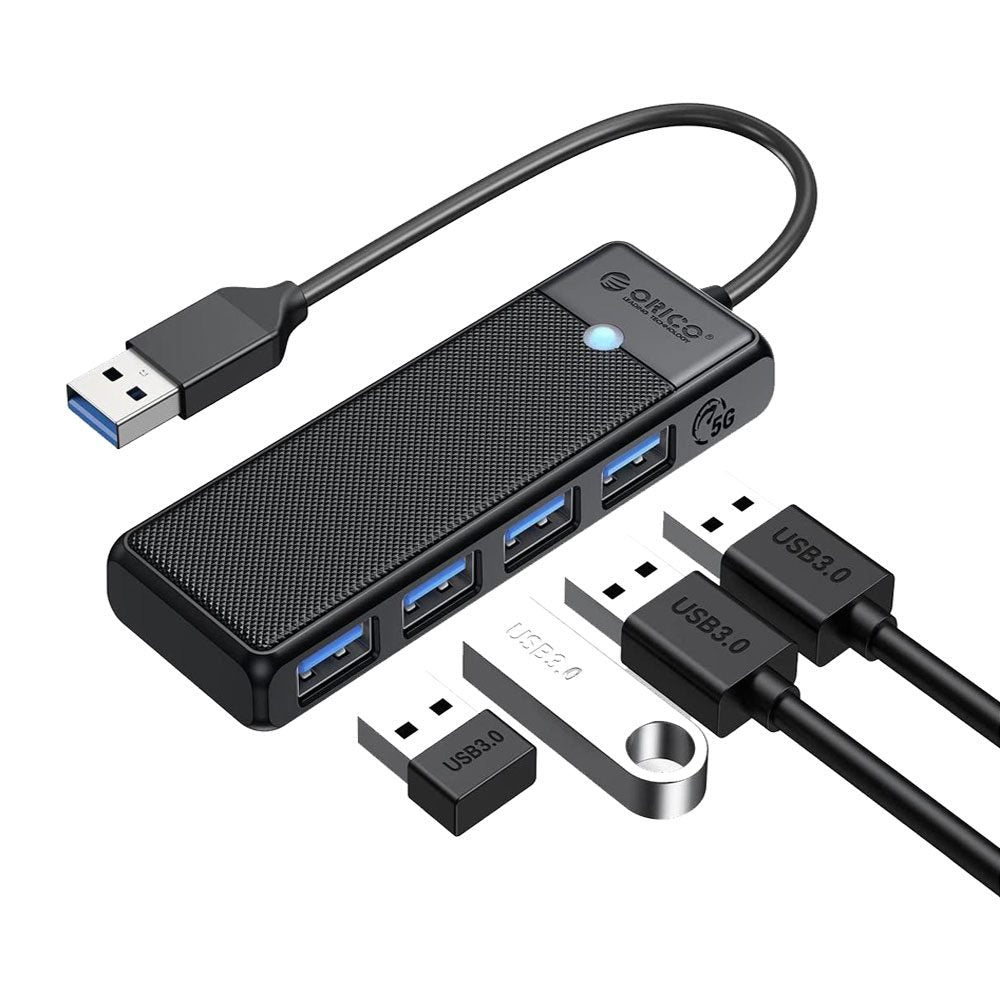 Orico Usb Hub 3.0 4 Ports Papw4a-U3-015-Bk-Ep Black Color