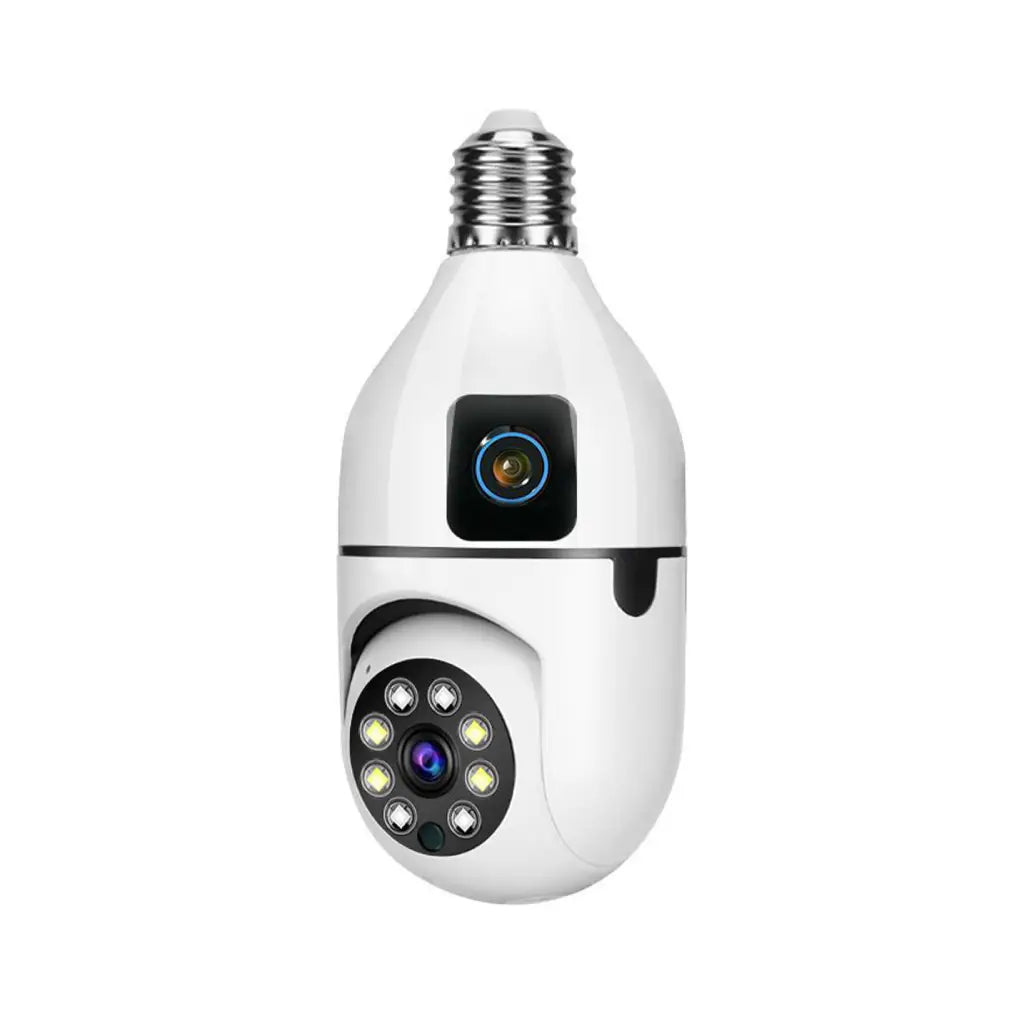 SPEED-X SP-E28-2 DUAL LENS BULB CAMERA 1080P WIFI PANORAMIC NIGHT VISION MOTION DETECTION WITH V380 PRO APP