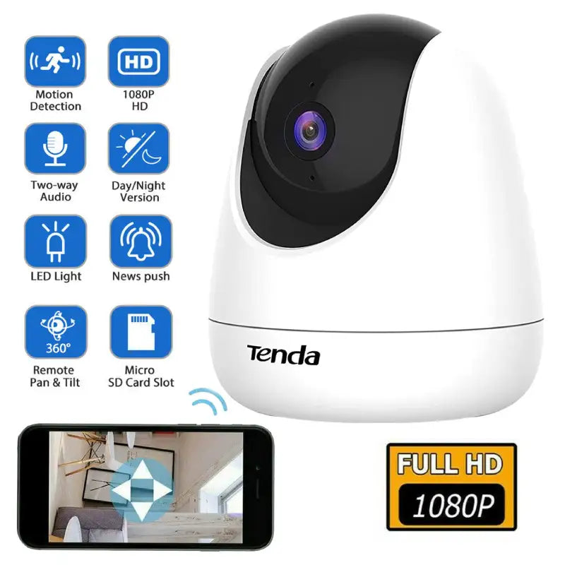 Tenda CP3 Camera Super HD 1080P Security Pan/Tilt IP Camera WIFI CP3 1080P 3MP WiFi Video Surveillance