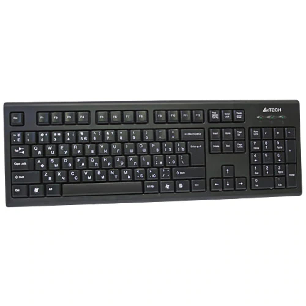 A4Tech KR-85 ComfortKey Wired Keyboard – Round-Edge Keycaps, 12 FN Multimedia Hotkeys &amp; Spill-Resistant Design