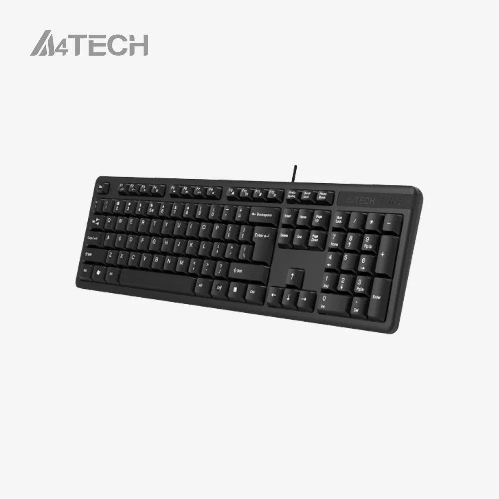A4Tech KK-3 Wired Multimedia Keyboard – Comfort Silicon Membrane, Laser Inscribed Keys &amp; Spill-Resistant Design