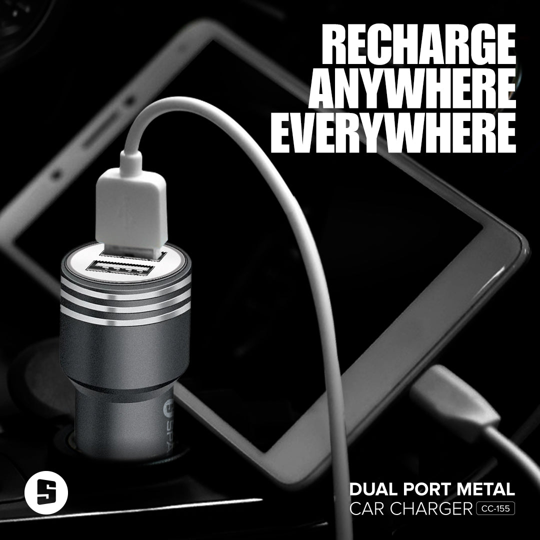 SPACE CC-155 DUAL USB PORT METAL Car Charger