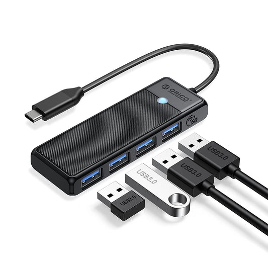 Orico Type-C To Usb Hub 3.0 4 Ports Papw4a-C3-015-Bk-Ep Black Color