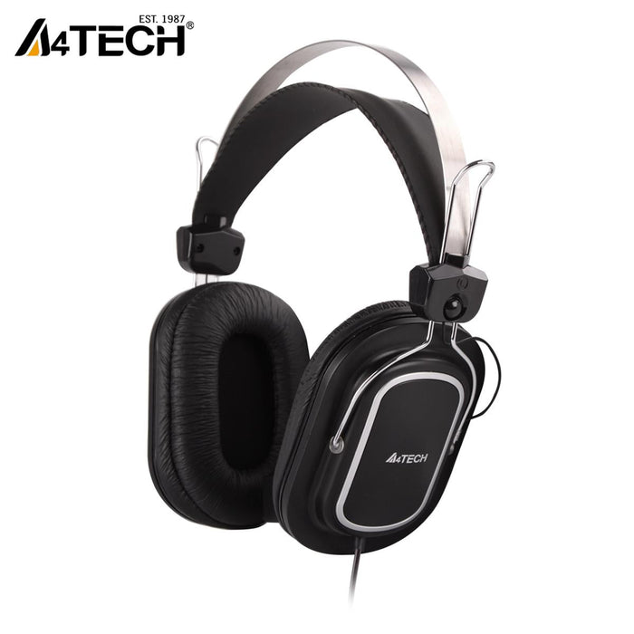 A4Tech HS-50 Wired Stereo Headset – High Bass &amp; Noise-Cancelling Mic